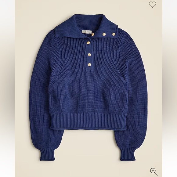 J. Crew Ribbed cotton button-collar sweater - Tan - Picture 3 of 3